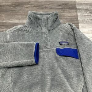 Patagonia Re Tool Snap-T Sweater Gray Womens M‎ Pullover Polartec Fleece Jacket
